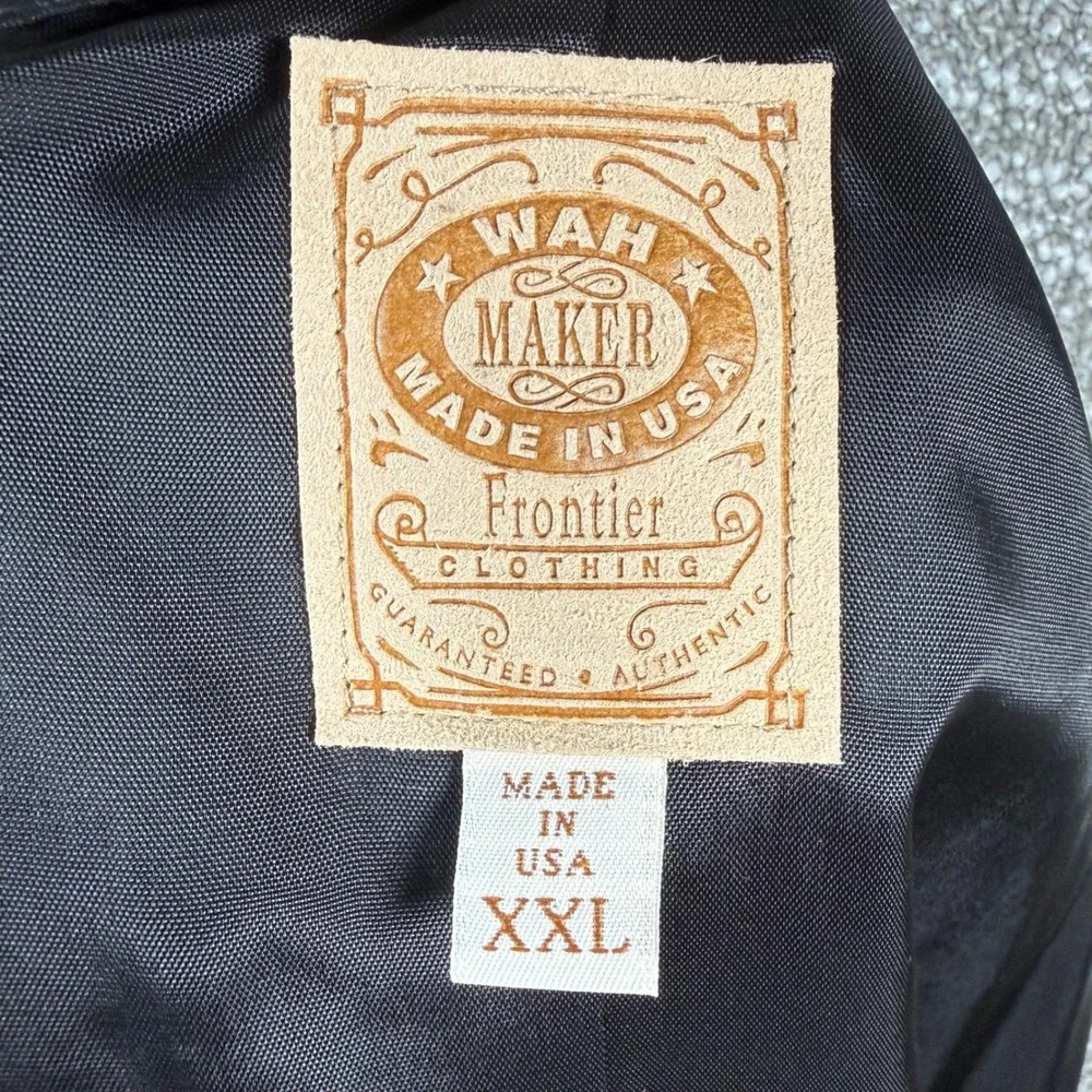 Wah Maker Frontier Vest Mens XXL Brown Paisley Floral Tapestry Western Steampunk